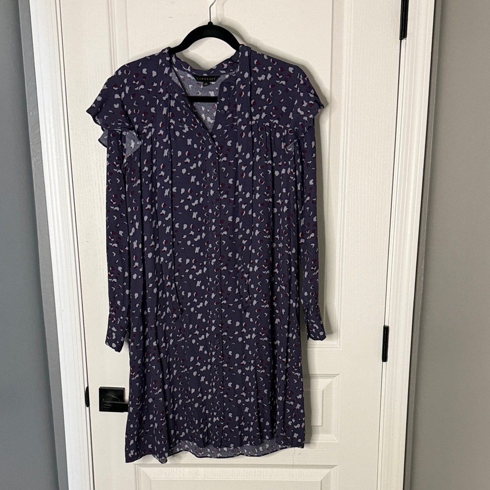 DownEast Purple Patterned Mini Dress